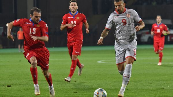 Футбольный матч Лиги Наций УЕФА между сборными Армении и Македонии (16 октября 2018). Еревaн - Sputnik Армения