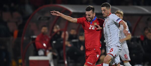 Футбольный матч Лиги Наций УЕФА между сборными Армении и Македонии (16 октября 2018). Еревaн - Sputnik Արմենիա