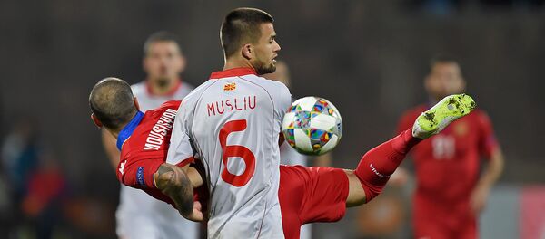 Футбольный матч Лиги Наций УЕФА между сборными Армении и Македонии (16 октября 2018). Еревaн Футбольный матч Лиги Наций УЕФА между сборными Армении и Македонии (16 октября 2018). Еревaн - Sputnik Армения