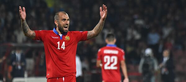 Футбольный матч Лиги Наций УЕФА между сборными Армении и Македонии (16 октября 2018). Еревaн - Sputnik Армения