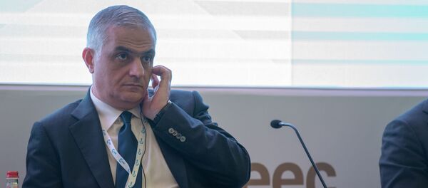 Врио вице-премьера Армении Мгер Григорян на международном форуме Евразийская неделя (22 октября 2018). Еревaн Врио вице-премьера Армении Мгер Григорян на международном форуме Евразийская неделя (22 октября 2018). Еревaн - Sputnik Армения