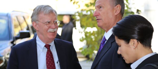 Встреча советника президента США Джона Болтона и секретаря Совбеза России Николая Патрушева в Москве Встреча советника президента США Джона Болтона и секретаря Совбеза России Николая Патрушева в Москве - Sputnik Армения