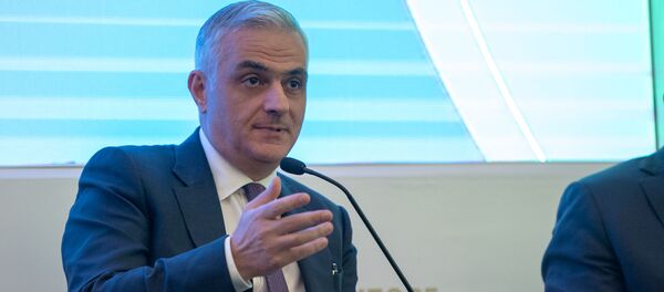 Врио вице-премьера Армении Мгер Григорян на международном форуме Евразийская неделя (23 октября 2018). Еревaн - Sputnik Армения