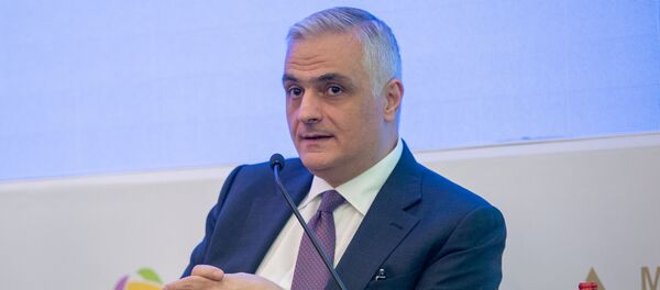 Врио вице-премьера Армении Мгер Григорян на международном форуме Евразийская неделя (23 октября 2018). Еревaн - Sputnik Արմենիա