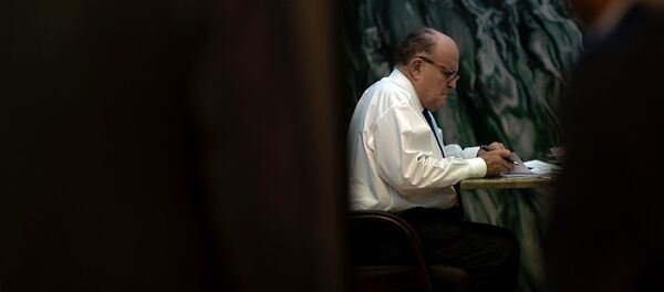 Бывший мэр Нью-Йорка Руди Джулиани на международном форуме Евразийская неделя (23 октября 2018). Еревaн - Sputnik Արմենիա