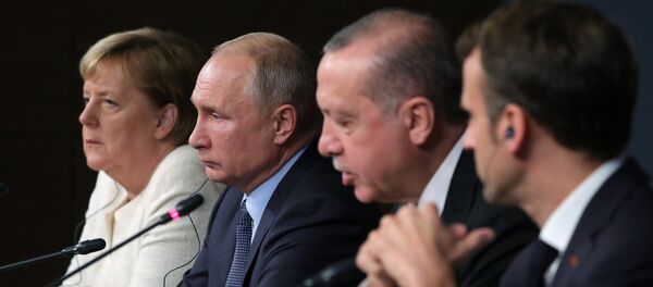 Ангела Меркель, Владимир Путин, Реджеп Тайип Эрдоган, Эммануэль Макрон - Sputnik Армения