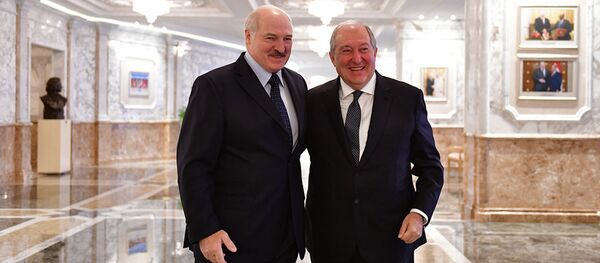 Встреча президентов Армении и Беларуси Армена Саркисяна и Александра Лукашенко (30 октября 2018). Минск - Sputnik Армения