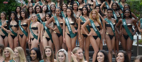 Участницы конкурса Мисс Земля 2018 во время пресс-презентации в Маниле 11 октября 2018 года Участницы конкурса Мисс Земля 2018 во время пресс-презентации в Маниле 11 октября 2018 года - Sputnik Արմենիա
