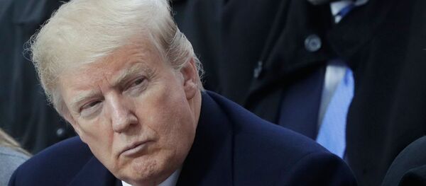 Президент США Дональд Трамп на мемориальной церемонии у Триумфальной арки в Париже по случаю 100-летия окончания Первой мировой войны. - Sputnik Армения