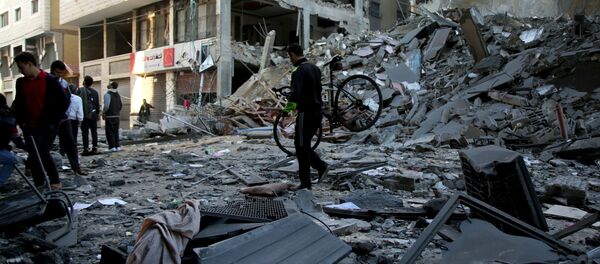 Последствия ракетного удара Израиля по территории сектора Газа Последствия ракетного удара Израиля по территории сектора Газа - Sputnik Армения