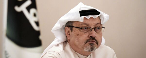 Журналист и писатель из Саудовской Аравии Джамаль Хашукджи на пресс-конференции (15 декабря 2014). Манама Журналист и писатель из Саудовской Аравии Джамаль Хашукджи на пресс-конференции (15 декабря 2014). Манама - Sputnik Армения