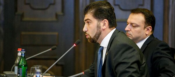 Глава гос.контрольной службы Армении Давид Санасарян на заседании Правительства (15 ноября 2018). Еревaн - Sputnik Արմենիա