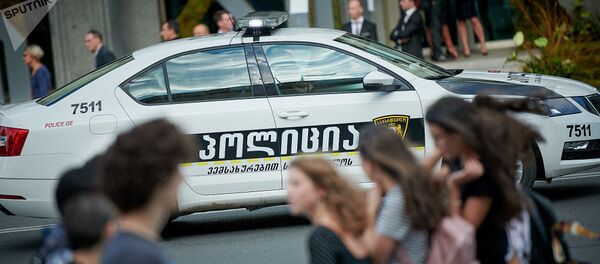 Полицейский автомобиль в Тбилиси - Sputnik Արմենիա