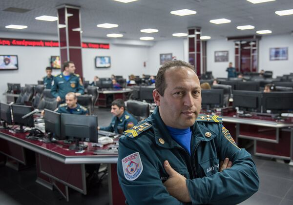 Начальник Центра кризисного управления МТУЧС Ованес Хангелдян Начальник Центра кризисного управления МТУЧС Ованес Хангелдян - Sputnik Արմենիա