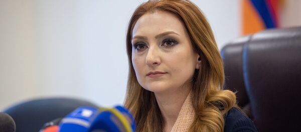 И.о. министра культуры Лилит Макунц на пресс-конференция по итогам полугодовой деятельности (22 ноября 2018). Еревaн - Sputnik Արմենիա