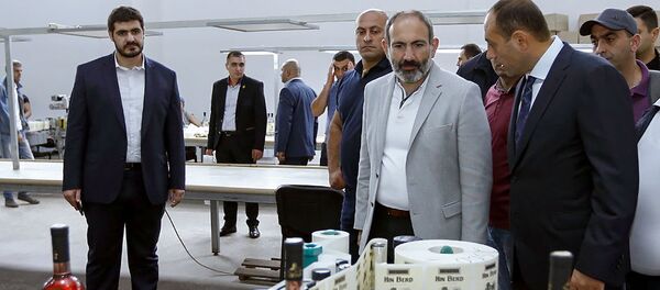 Премьер-министр Никол Пашинян посетил иджеванский винно-коньячный завод (11 августа 2018). Иджеван - Sputnik Армения