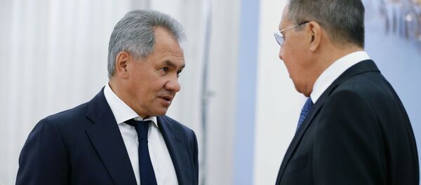 Министр обороны РФ Сергей Шойгу и министр иностранных дел РФ Сергей Лавров Министр обороны РФ Сергей Шойгу и министр иностранных дел РФ Сергей Лавров - Sputnik Արմենիա