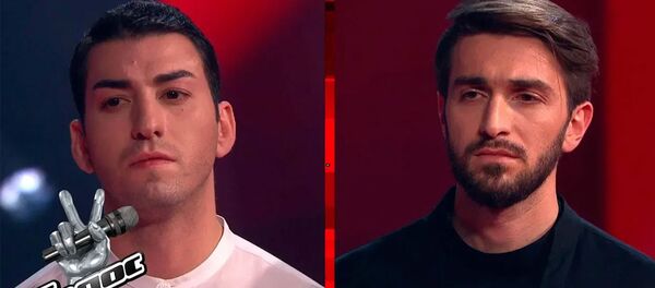 Поединок Левана Кбилашвили и Нарека Геворгяна на шоу Голос. «Махинджи вар» Поединок Левана Кбилашвили и Нарека Геворгяна на шоу Голос. «Махинджи вар» - Sputnik Արմենիա