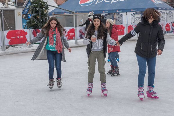 Каток на Лебедином озере в Ереване Каток на Лебедином озере в Ереване - Sputnik Արմենիա