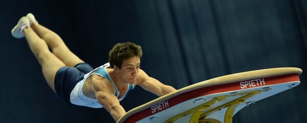 Гимнаст Артур Давтян на чемпионате Европы по спортивной гимнастике (21 апреля 2013). Москва - Sputnik Армения