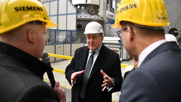 Президент Армен Саркисян посетил производственное предприятие Siemens (30 ноября 2018). Берлин - Sputnik Армения