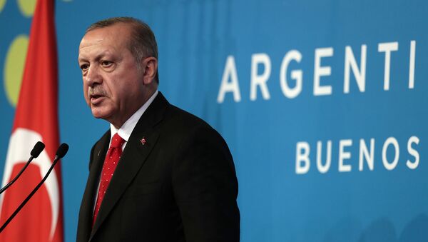 Президент Турции Реджеп Тайип Эрдоган на второй саммите лидера G20 (1 декабря 2018). Буэнос-Айрес - Sputnik Արմենիա