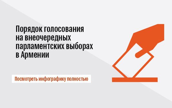 Порядок голосования на внеочередных парламентских выборах в Армении - Sputnik Армения