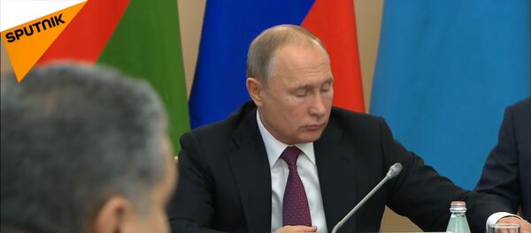 Президент России Владимир Путин на заседании Высшего Евразийского экономического совета (6 декабря 2018). Санкт-Петербург Президент России Владимир Путин на заседании Высшего Евразийского экономического совета (6 декабря 2018). Санкт-Петербург - Sputnik Армения