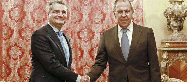 Встреча главы МИД России Сергея Лаврова с председателем Коллегии Евразийской экономической комиссии Тигрном Саркисяном (13 марта 2017). Москвa - Sputnik Армения