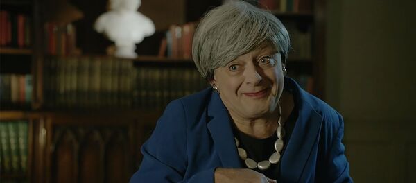 Кадр из вирусного ролика, в котором Тереза Мэй голосом Голлума обсуждает сама с собой детали брексита - Sputnik Армения