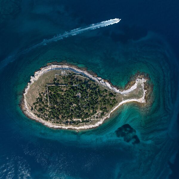 Остров в виде рыбы архипелага Бриони, Хорватия  - Sputnik Армения