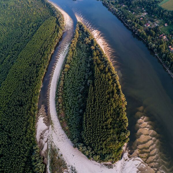 Вид на обмелевшую реку Дунай - Sputnik Армения