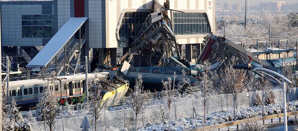 Столкновение поездов на железнодорожной станции Анкары (13 декабря 2018). Турция Столкновение поездов на железнодорожной станции Анкары (13 декабря 2018). Турция - Sputnik Армения