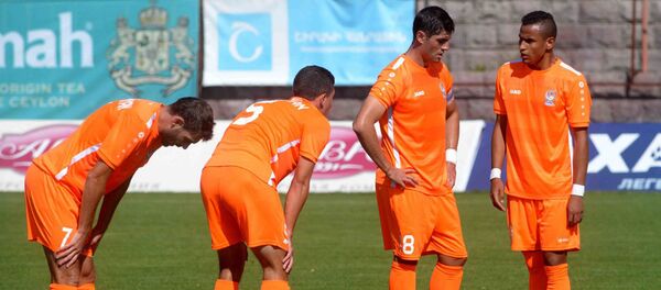 Футболисты ФК Бананц во время матча Ширак - Бананц (29 сентября 2018). Гюмри - Sputnik Армения