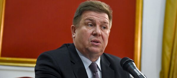 Торговый представитель России в Армении Андрей Бабко на пресс-конференции посла РФ (18 декабря 2018). Еревaн - Sputnik Արմենիա