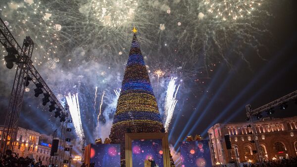 Торжественная церемония зажжения огней главной елки Еревана (21 декабря 2018). Еревaн - Sputnik Արմենիա