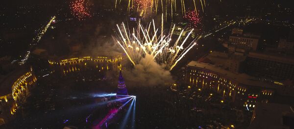 На главной новогодней елке Армении зажглись праздничные огни - Sputnik Армения