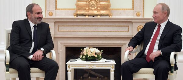 Встреча и.о. премьер-министра Армении Никола Пашиняна и президента России Владимира Путина (27 декабря 2018). Москвa - Sputnik Армения