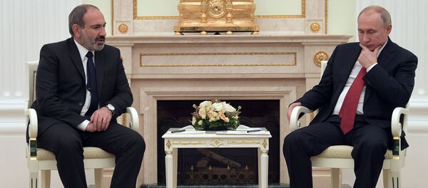 Встреча и.о. премьер-министра Армении Никола Пашиняна и президента России Владимира Путина (27 декабря 2018). Москвa - Sputnik Армения