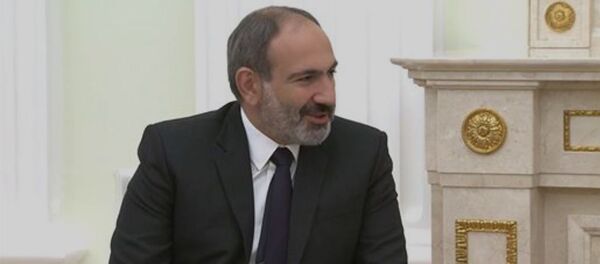  Встреча и.о. премьер-министра Армении Никола Пашиняна и президента России Владимира Путина - Sputnik Армения