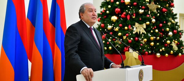 Армен Саркисян поздравил присутствующих с Новым годом Армен Саркисян поздравил присутствующих с Новым годом - Sputnik Արմենիա