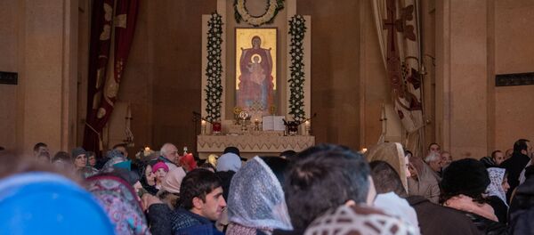 Рождественская служба в церкви Святой Анны (6 января 2019). Еревaн - Sputnik Արմենիա