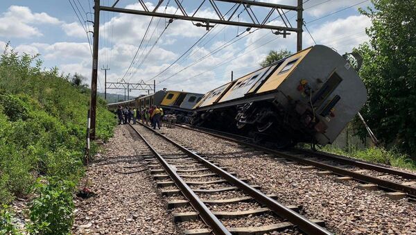 Место крушения поезда в Претории (8 января 2019). ЮАР - Sputnik Արմենիա