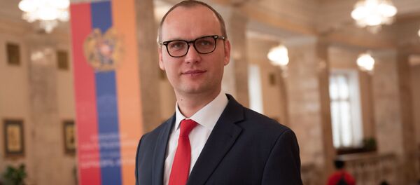 Алексей Сандыков на церемонии вручения мандатов депутатам Национального Собрания Армении 7-го созыва (10 января 2019). Еревaн Алексей Сандыков на церемонии вручения мандатов депутатам Национального Собрания Армении 7-го созыва (10 января 2019). Еревaн - Sputnik Արմենիա