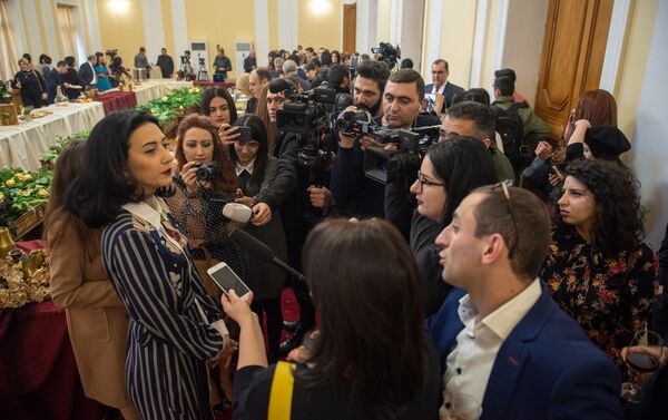 Арпине Ованнисян на приеме для прессы (11 января 2019). Еревaн - Sputnik Армения