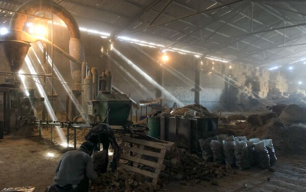 Цех по производству соломенных брикетов в селе Зораван - Sputnik Армения
