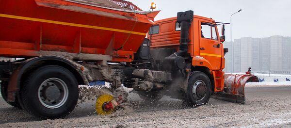 Уборка снега на шоссе Давташен-Аштарак (14 января 2019). Еревaн - Sputnik Արմենիա