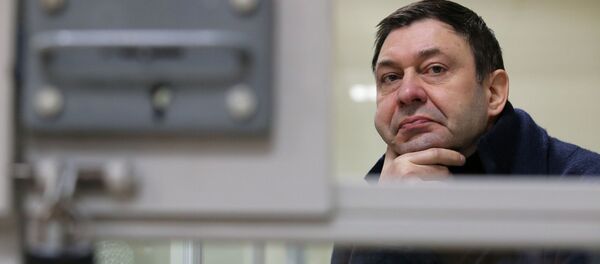 Руководитель портала РИА Новости Украина Кирилл Вышинский в зале апелляционного суда (14 января 2019). Херсон - Sputnik Армения