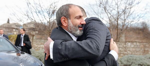 Неформальная встреча премьер-министров Армении и Грузии Никола Пашиняна и Мамуки Бахтадзе (15 января 2019). Болниси, Грузия - Sputnik Армения