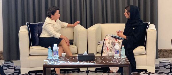 Супруга президента Нунэ Саркисян встретилась с госминистром международного сотрудничества ОАЭ Рим бинт Ибрагим аль-Хашими (17 января 2019). Абу Даби - Sputnik Армения